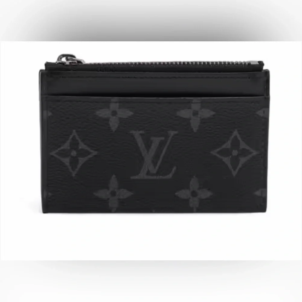 Louis Vuitton Monogram Eclipse Compact Coin Card Holder Wallet M82253 RFID CHIP